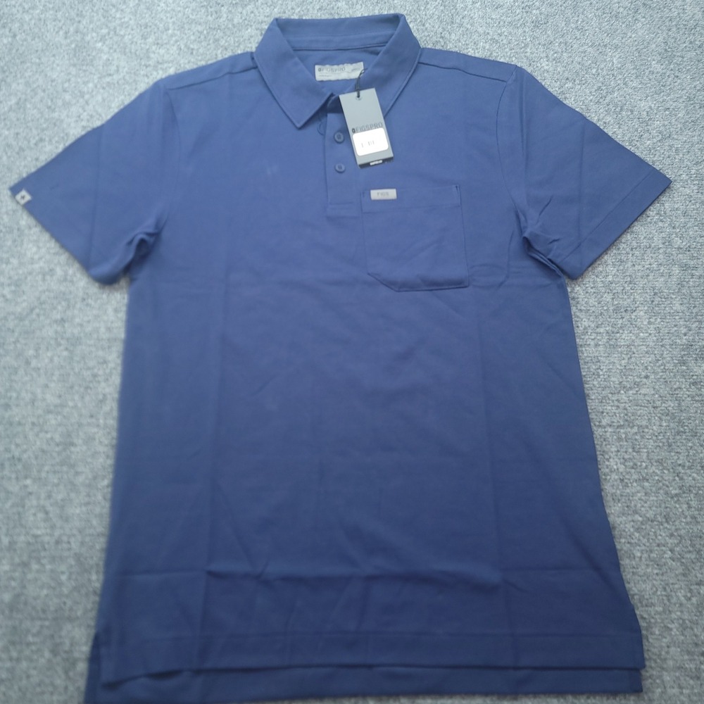 Figs Pro Technical Pique Scrub Polo Mens Small Navy Blue M22WW1004 Pima Cotton
